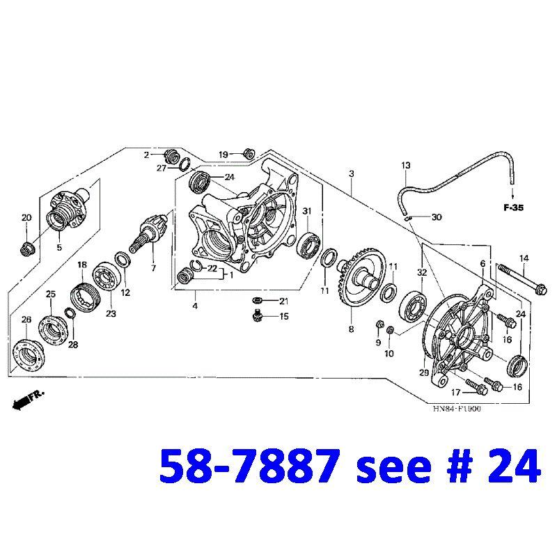 Dirt Racing Oil Seal 28x55x11/16 Trx Diff, at-03830 91203-hn8-003