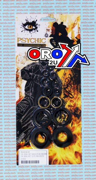 Psychic Oil Seal Set KX 65 80 100,RM, Psychic MX-09216 12pcs