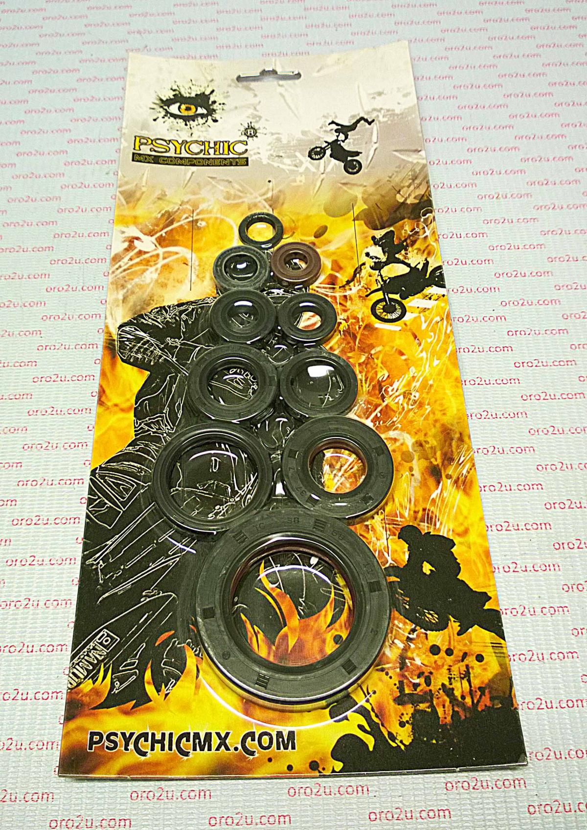 Psychic Oil Seal Set CR250 CR500, Psychic MX-09201 Engine 10pcs, 91201-951-003, 91204-kf0-003, 91201-951-003, 91201-ka4-004, 91205-kz3-861, 91207-ml3-871, 91203-kk3-