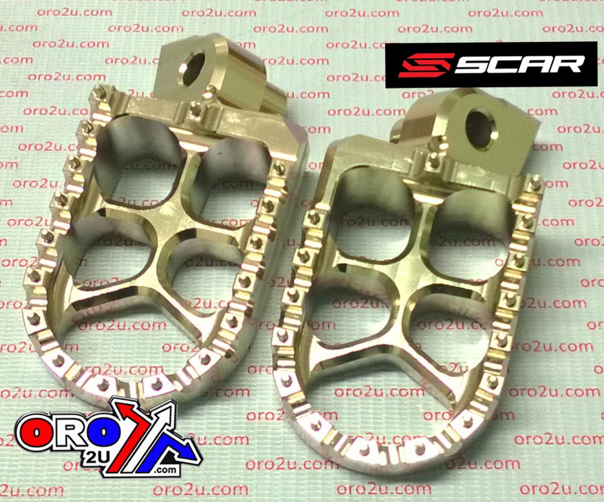 Scar Racing Foot Pegs Scar Grey Yam, 57 Aluminium Billet S1511t, [colour Grey Titanium]