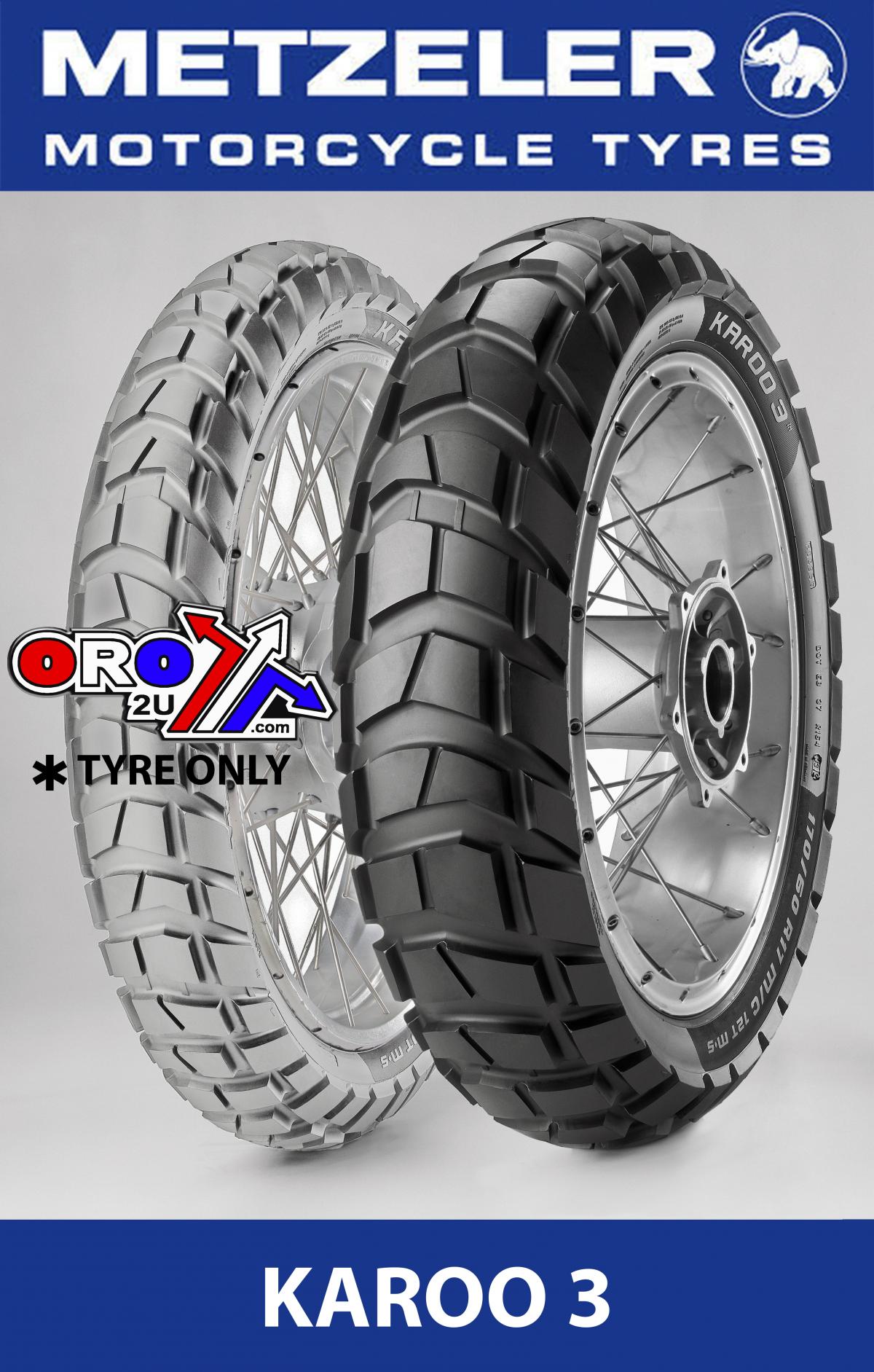 Metzeler 140/80 17 69R M+s Karoo 3, Metzeler 2316600 Rear Tyre, Road, Mc
