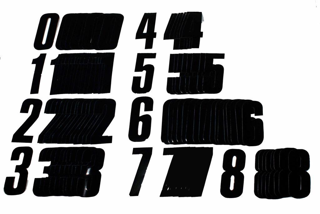 CC Products 0-9 Black 11cm Pk 108 Numbers