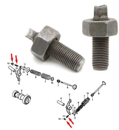 Dirt Racing Tappet Adjusting Screw W/nut, 90012-300-000, 90012-426-000, at-09300