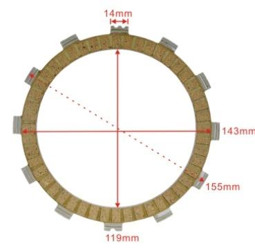 Psychic Clutch Friction Plate Set/8 [ck2274], Pcychic MC-03785c