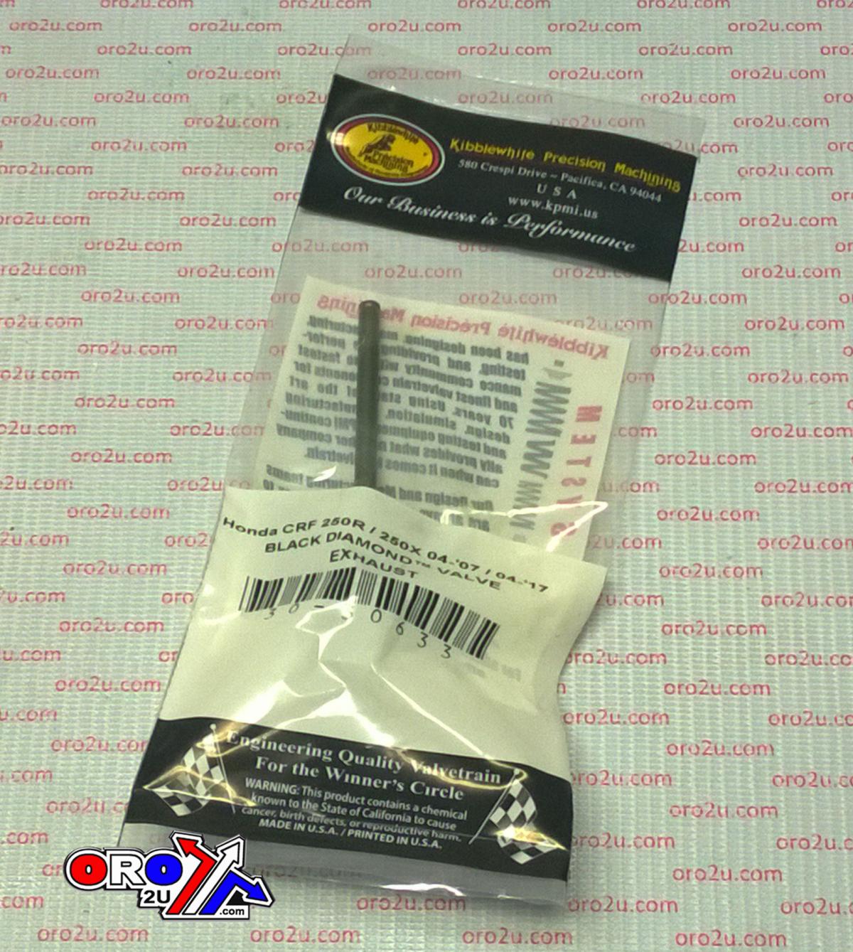 Kibblewhite Valve Exhaust CRF250 04-07, Kibblewhite 30-30633, CRF250X 04-09