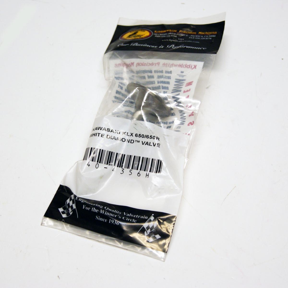 Kibblewhite Valve Intake KLX650R 93-96 White Diamond Ss, Kibblewhite 40-4356h Stainless, White Diamond Hard Chrome