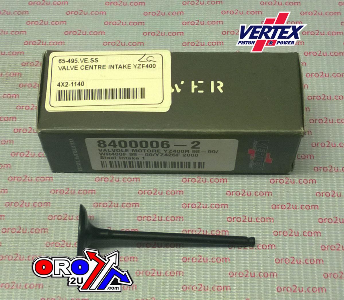 Vertex Valve Intake Steel, Vertex 8400006-2 Centre, Yamaha YZF400, 5be-12111-10-00