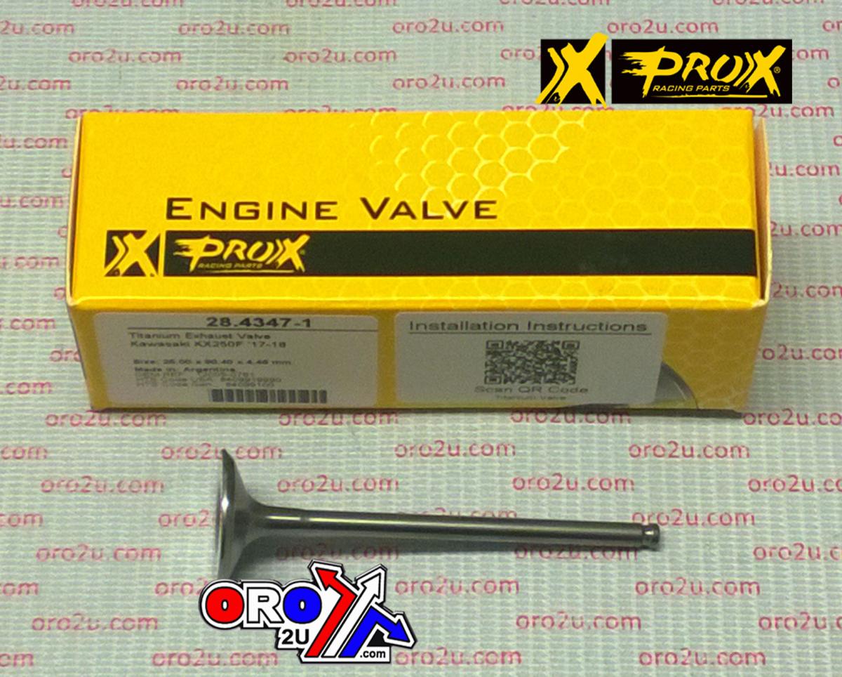 Pro-X Racing Valve Exhaust Titanium KX250F 17-18, Prox 28.4347-1, 12005-0761
