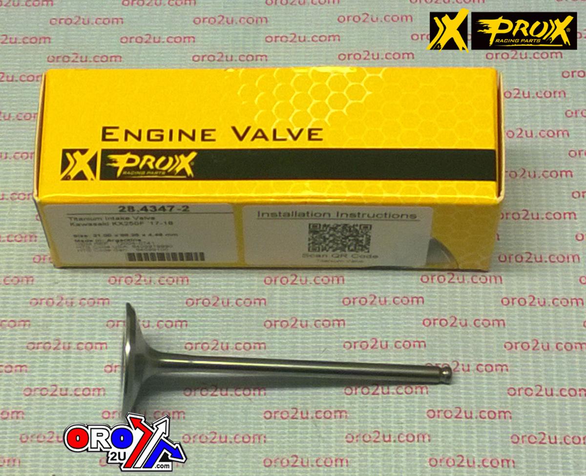 Pro-X Racing Valve Intake Titanium KX250F 2017-19, Prox 28.4347-2 12004-0741