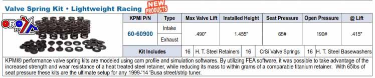 Kibblewhite Valve Spring Kit Hayabusa, Kibblewhite 60-60900 Suzuki