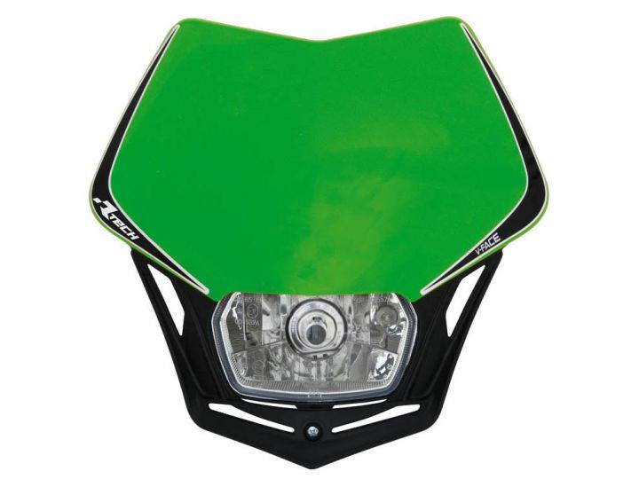 Rtech Plastics V-face Headlight Gren/blk, Rtech R-maskvenr008