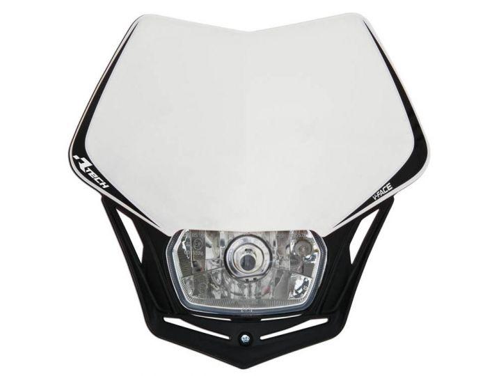 Rtech Plastics V-face Headlight White/bk, Rtech R-maskbnnr008