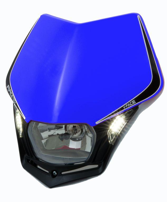 Rtech Plastics V-face Led Headlight, Rtech R-maskblnr009, Yzblue/bk
