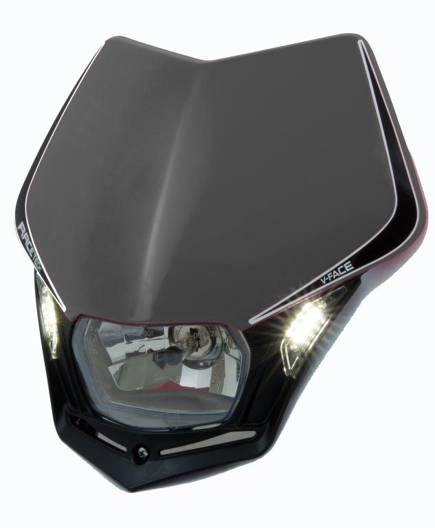 Rtech Plastics V-face Led Headlight, Rtech R-masksinr009, Silver/black