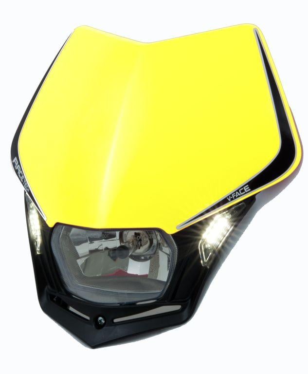 Rtech Plastics V-face Led Headlight, Rtech R-maskginr009, Yellow/black