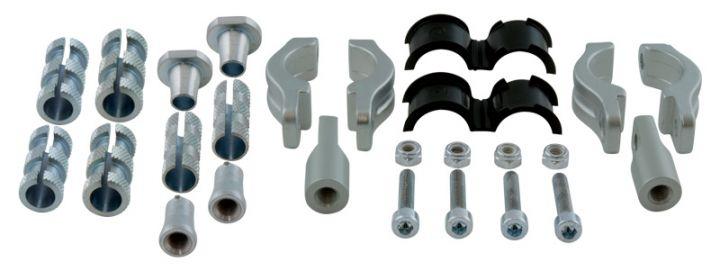 Rtech Plastics Handguard Fitting Kit 22-28mm, Rtech R-kitmount003