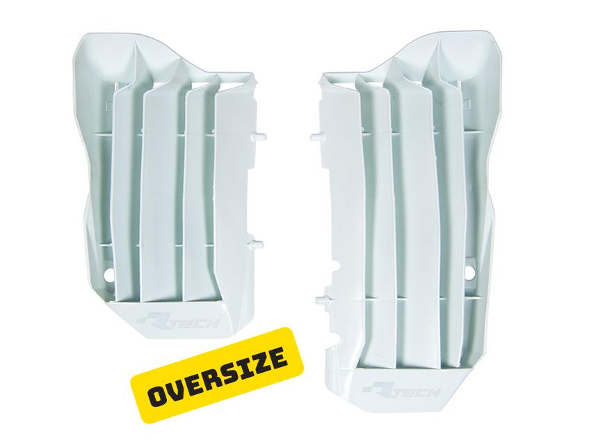 Rtech Plastics Louvers Rad Oversize White, CRF450R 17-20, CRF/rx 17-20, Rtech R-grcrfbn0017