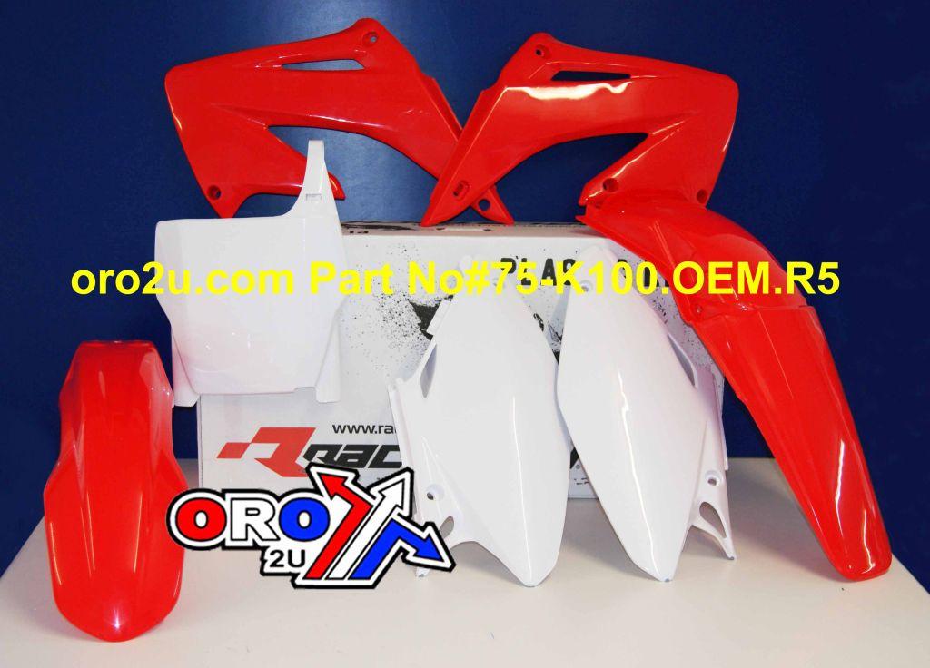 Rtech Plastics Plastic Kit/5 CR125/250 04-07, Rtech R-kitcr0-oem-503 Oem