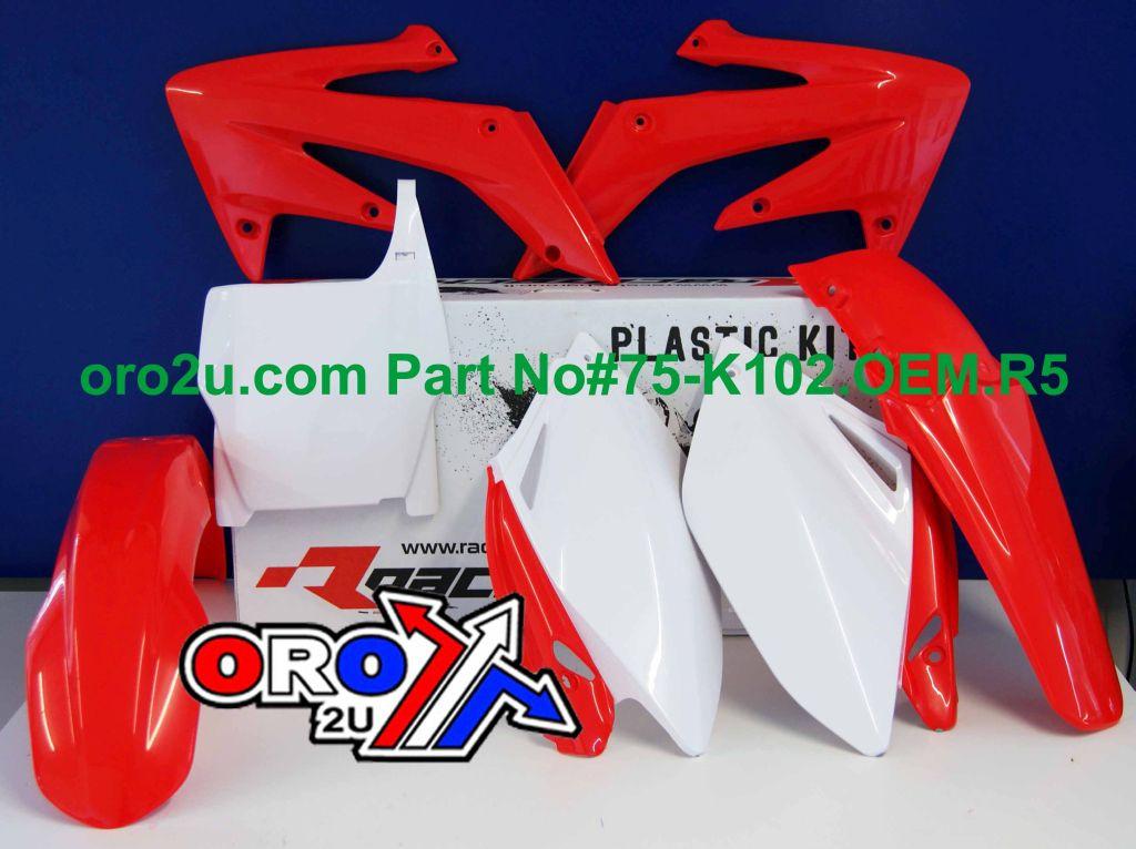 Rtech Plastics Plastic Kit/5 06-07 CRF250 Oem, Rtech R-kitcrf-oem-508, Oem 06-07