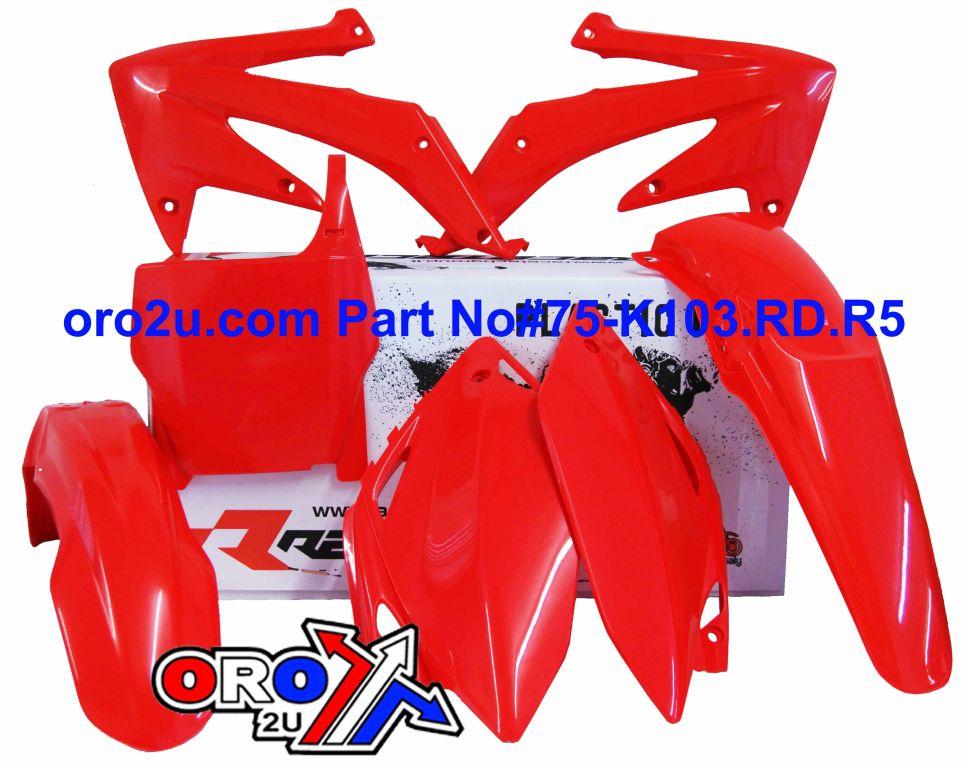 Rtech Plastics Plastic Kit/5 CRF450 05-06, Rtech R-kitcrf-rs0-506