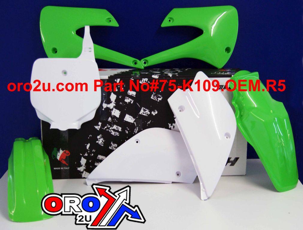 Rtech Plastics Plastic Kit/5 98-13 KX85 Oem, Rtech Oem R-kitkx0-oem-507, 98-09/12-13
