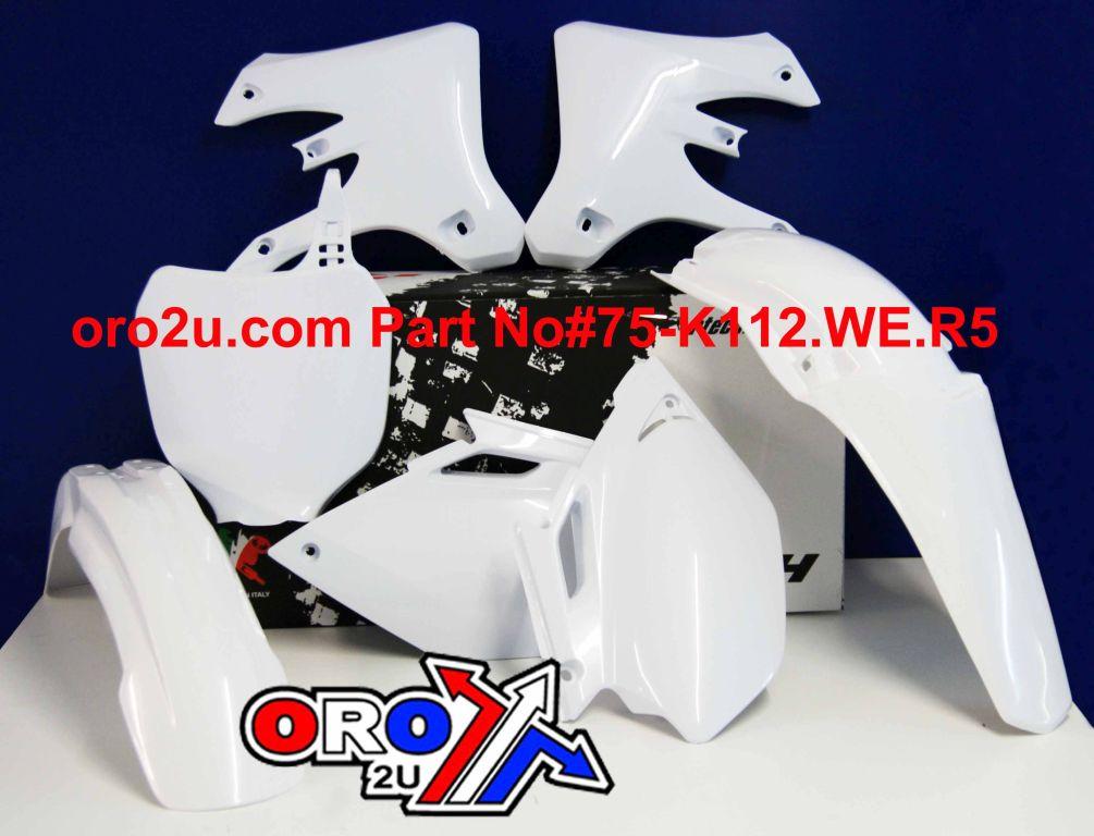 Rtech Plastics Plastic Kit/5 03-05 YZF White, Rtech R-kityzf-bn0-507