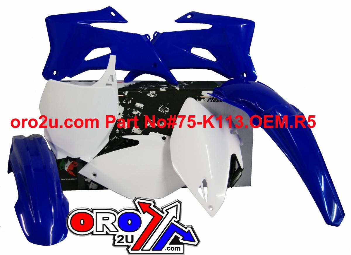 Rtech Plastics Plastic Kit/5 06-09 YZF Oem, Rtech R-kityzf-oem-508