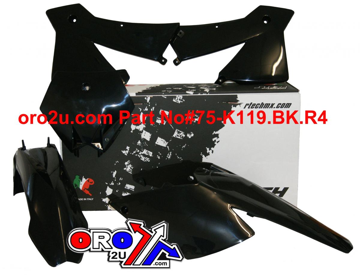 Rtech Plastics Plastic Kit/4 04 KTM125-525, Rtech R-kitKTM-nr0-503