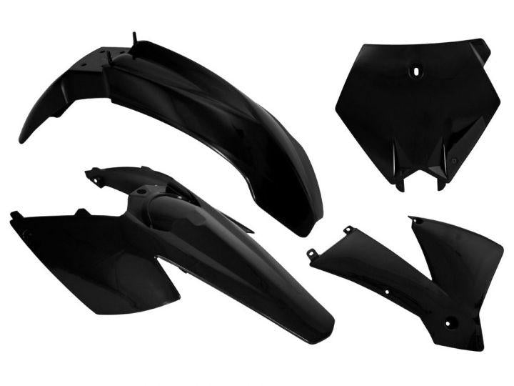 Rtech Plastics Plastic Kit/4 KTM 05-06 Black, Rtech R-kitKTM-nr0-504