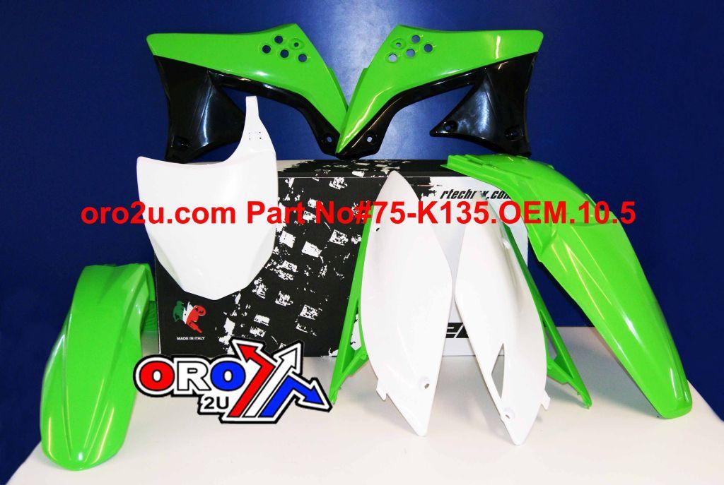 Rtech Plastics Plastic Kit/5 09-11 KXF450 Oem, 10-11 Rtech R-kitkxf-oem-510