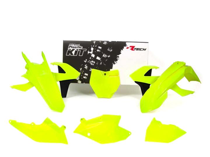 Rtech Plastics Plastic Kit/6 16-18 KTM SX/SXF, Rtech R-kitKTM-gf0-516, Neon Yellow