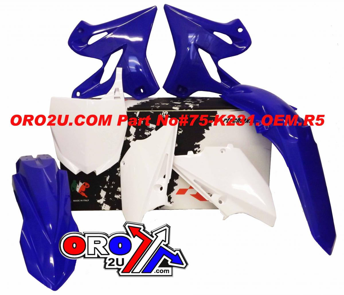 Rtech Plastics Plastic Kit/5 15-21 YZ125/250, WR-yzx 250 2016-2021, Rtech R- Kityz0-oem-515