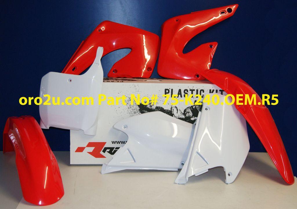 Rtech Plastics Plastic Kit/5 00-01 CR125/250, Oem Rtech R-kitcr0-oem-501