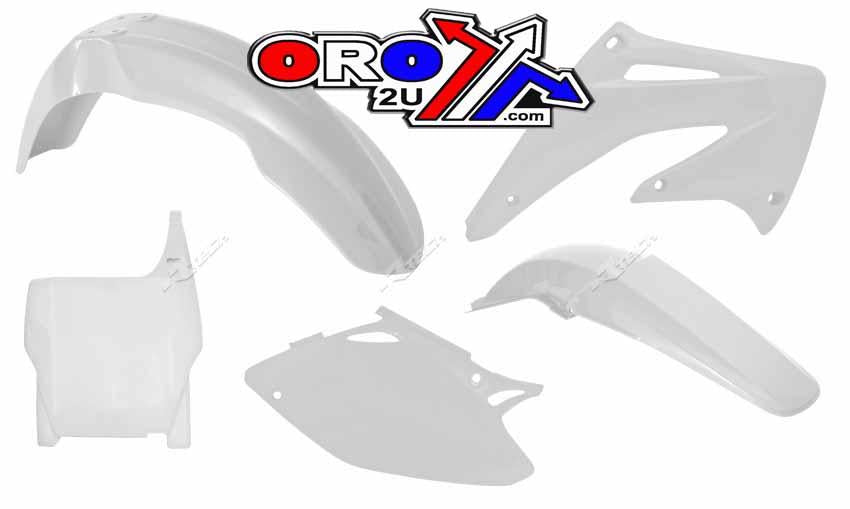 Rtech Plastics Plastic Kit/5 CRF450R 2004, White Rtech R-kitcrf-bn0-505