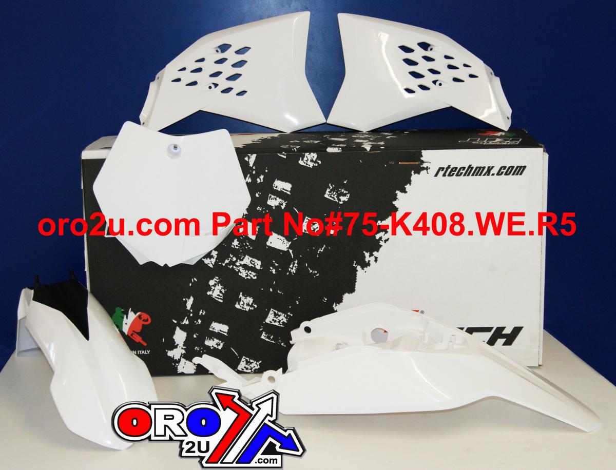 Rtech Plastics Plastic Kit/4 KTM65 09-11 Wht, Rtech R-kitKTM-bn0-508, Will Not Fit 2012