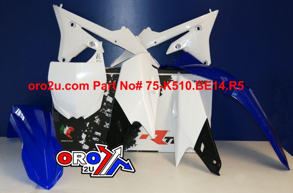 Rtech Plastics Plastic Kit/5 14-18 YZF, YZ-FX 250 15-18 YZ-FX450 16-18, Rtech R-kityzf-bl0-514