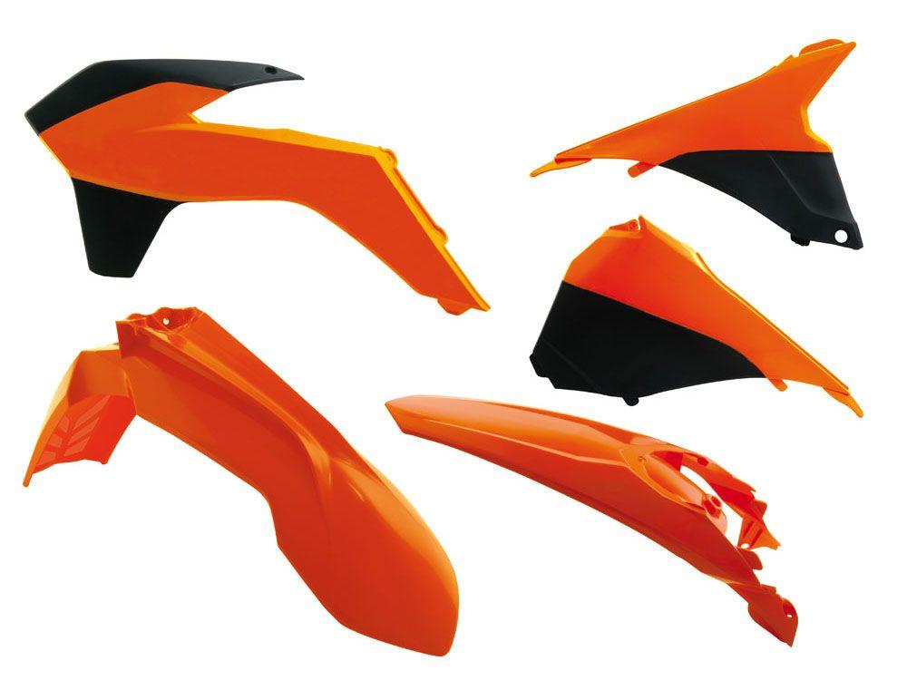 Rtech Plastics Plastic Kit KTM EXC 14-16, Rtech Oem R-kitKTM-oem-415, Vented Front Fender, Oem 2014