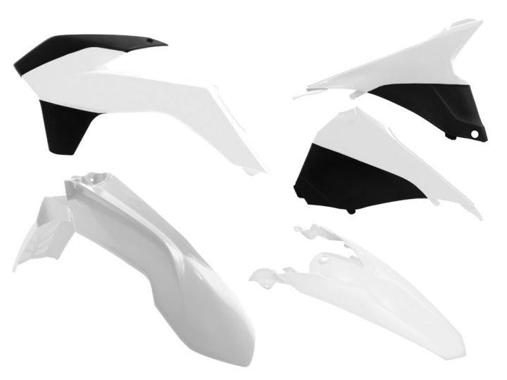 Rtech Plastics Plastic Kit KTM EXC 14-16, Rtech White R-kitKTM-bn0-415