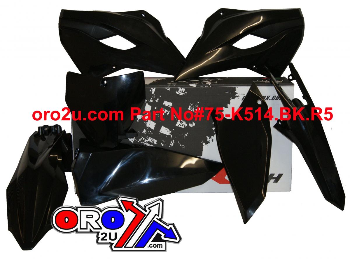 Rtech Plastics Plastic Kit5 14-15 Husky TC/FC, Black Rtech R-kithsq-nr0-508
