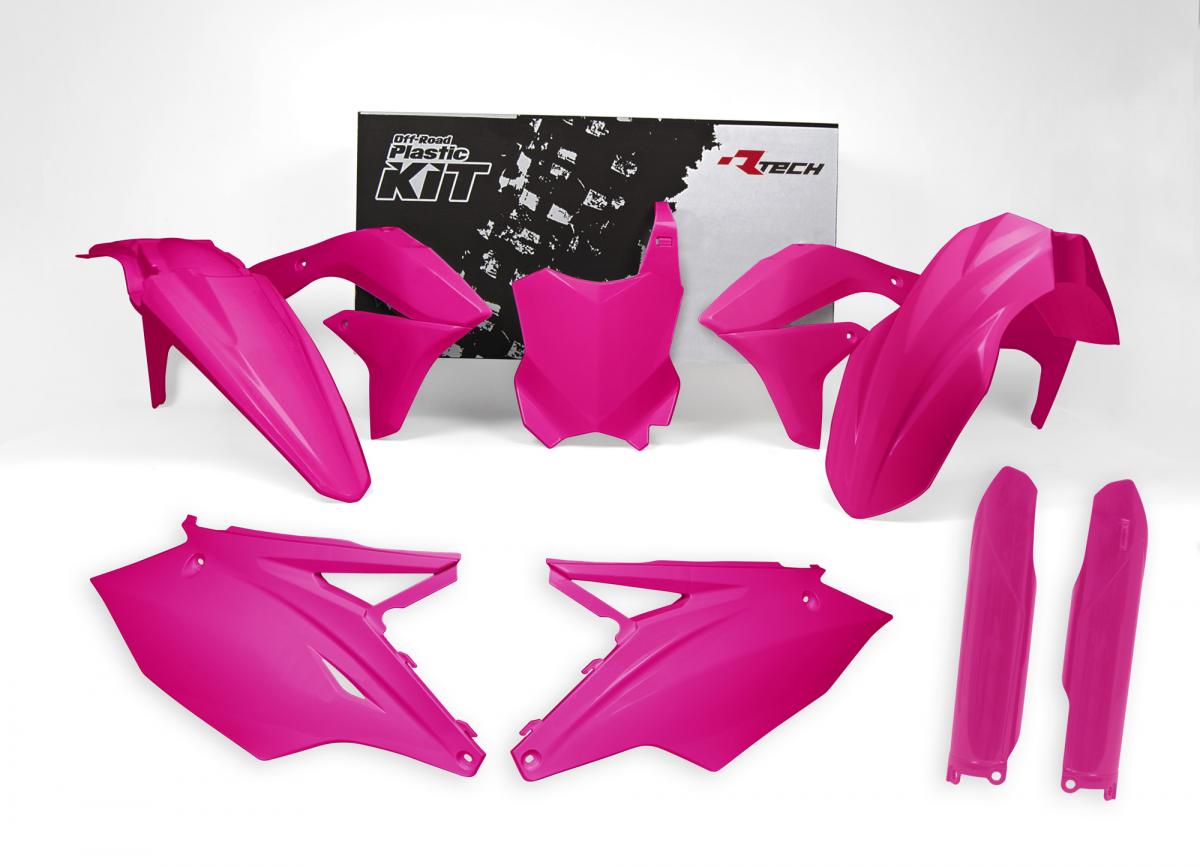 Rtech Plastics Plastic Kit/6 16-18 KX450F N/pink, Rtech R-kitkxf-fu0-517