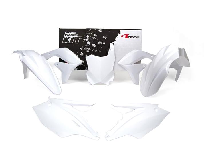 Rtech Plastics Plastic Kit/5 16-18 KX450F White, Rtech R-kitkxf-bn0-517