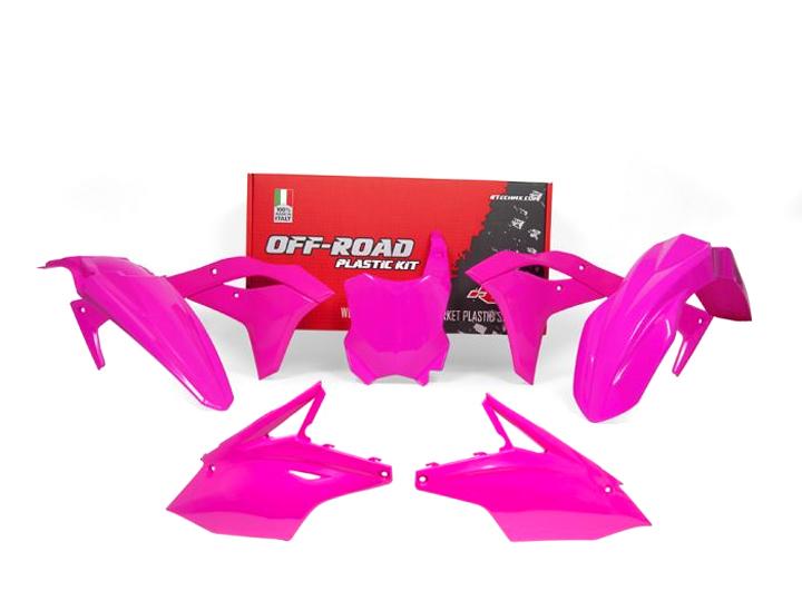 Rtech Plastics Plastic Kit/5 17-19 KX250F, N/pink Rtech R-kitkxf-fu0-519