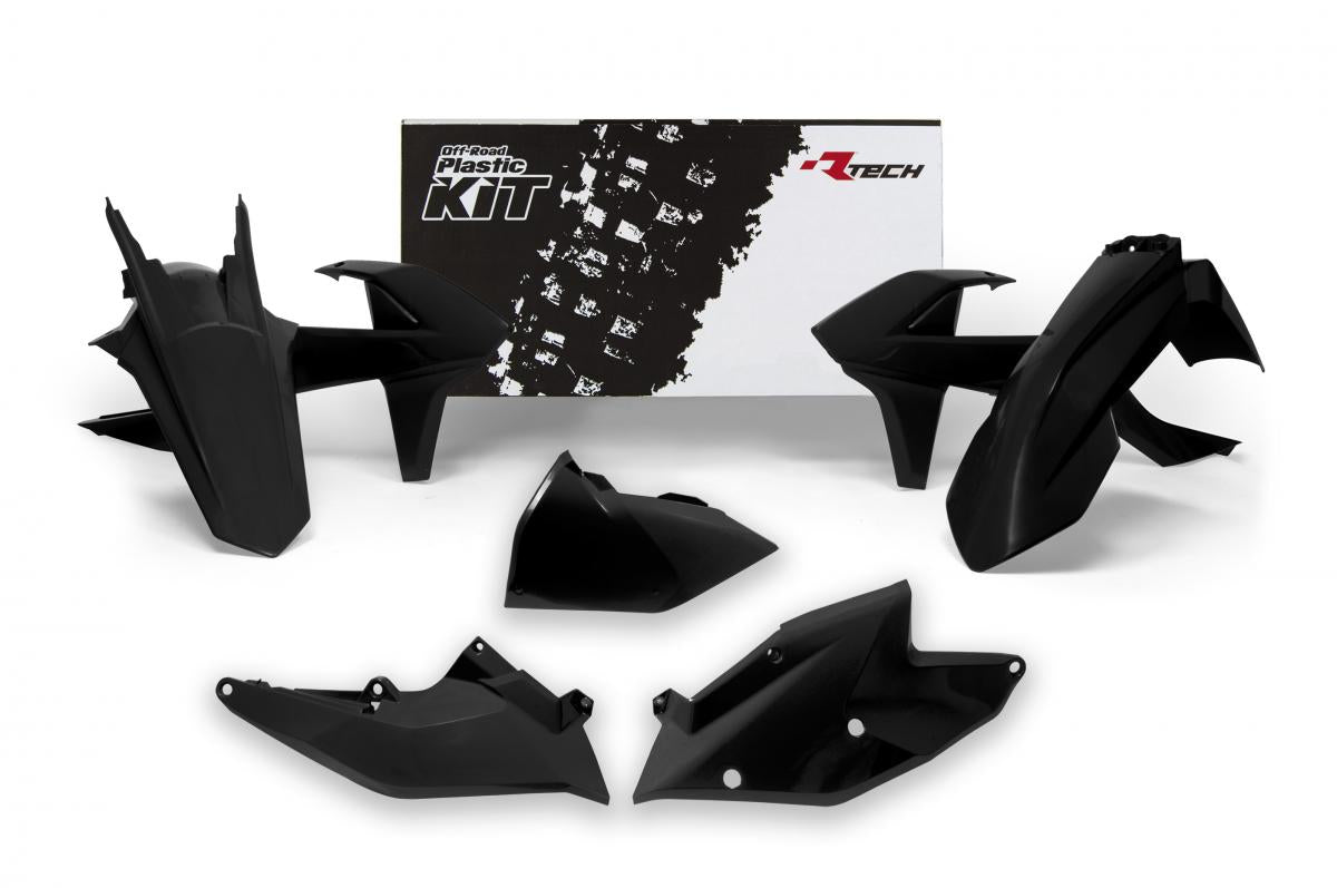 Rtech Plastics Plastic Kit/5 17-19 EXC/excf Bk, Rtech R-kitKTM-nr0-417