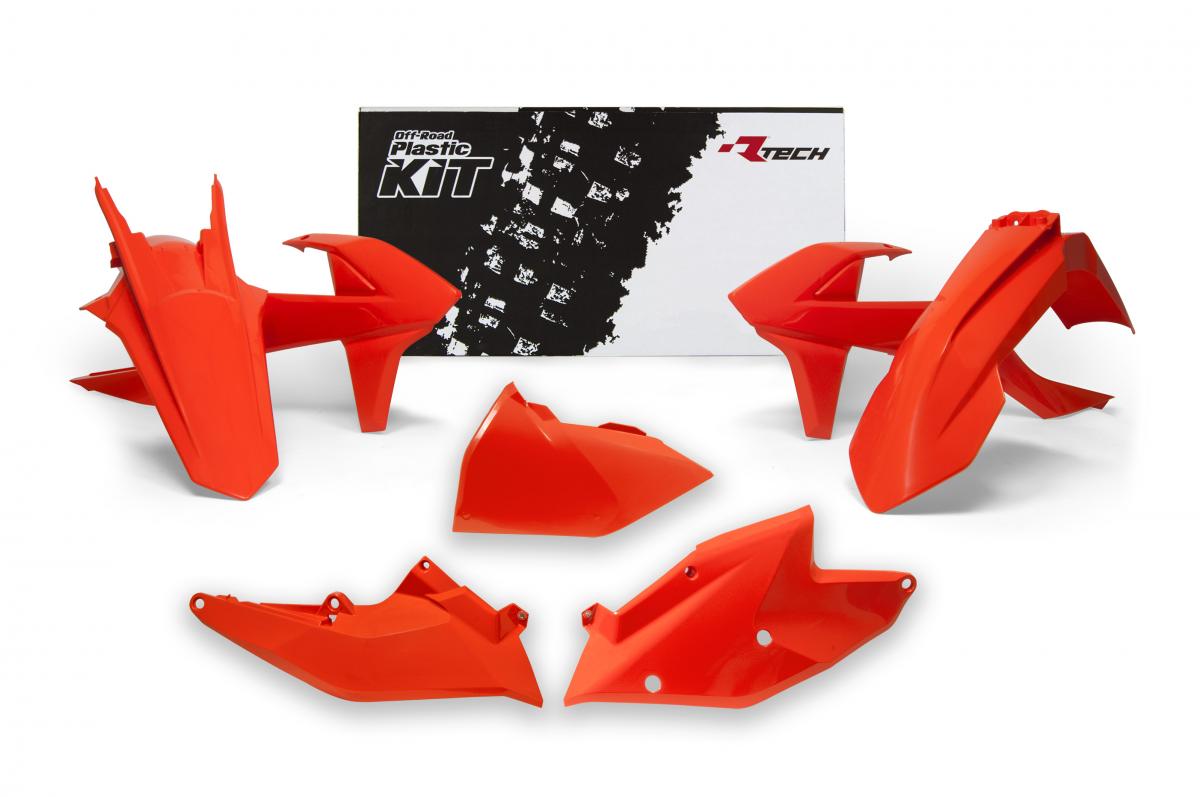 Rtech Plastics Plastic Kit/5 17-19 EXC/EXC-f, Orange, Rtech R-kitKTM-ar0-417