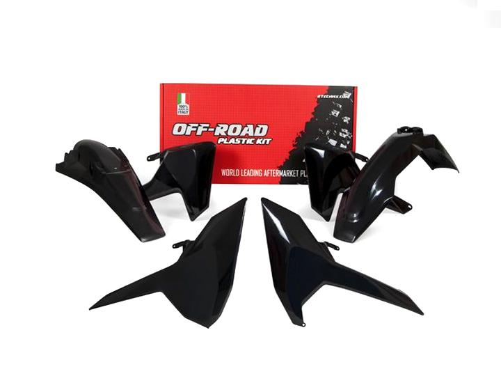 Rtech Plastics Plastic Kit 17-18 Husky TE/FE/TX, 4 Piece ,colour Black, Rtech R-kithsq-nr0-417