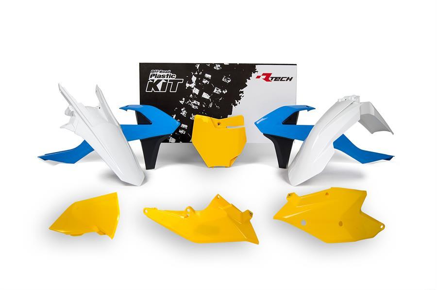 Rtech Plastics Plastic Kit/6 16-18 SX/SX-F 70s Ltd Edition, Light Blue/yellow/white Kit, R-kitKTM-cl0-516