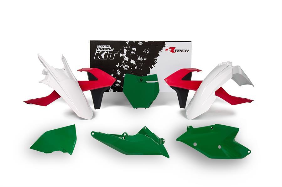 Rtech Plastics Plastic Kit/6 16-18 SX/SX-F 70s Ltd Edition, Red/green/white Kit, R-kitKTM-rq0-516
