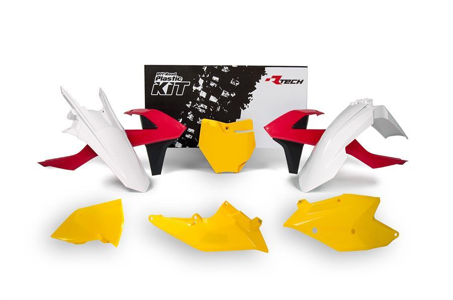Rtech Plastics Plastic Kit/6 16-18 SX/SX-F 70s Ltd Edition, Red/yellow/white Kit, R-kitKTM-rq1-516