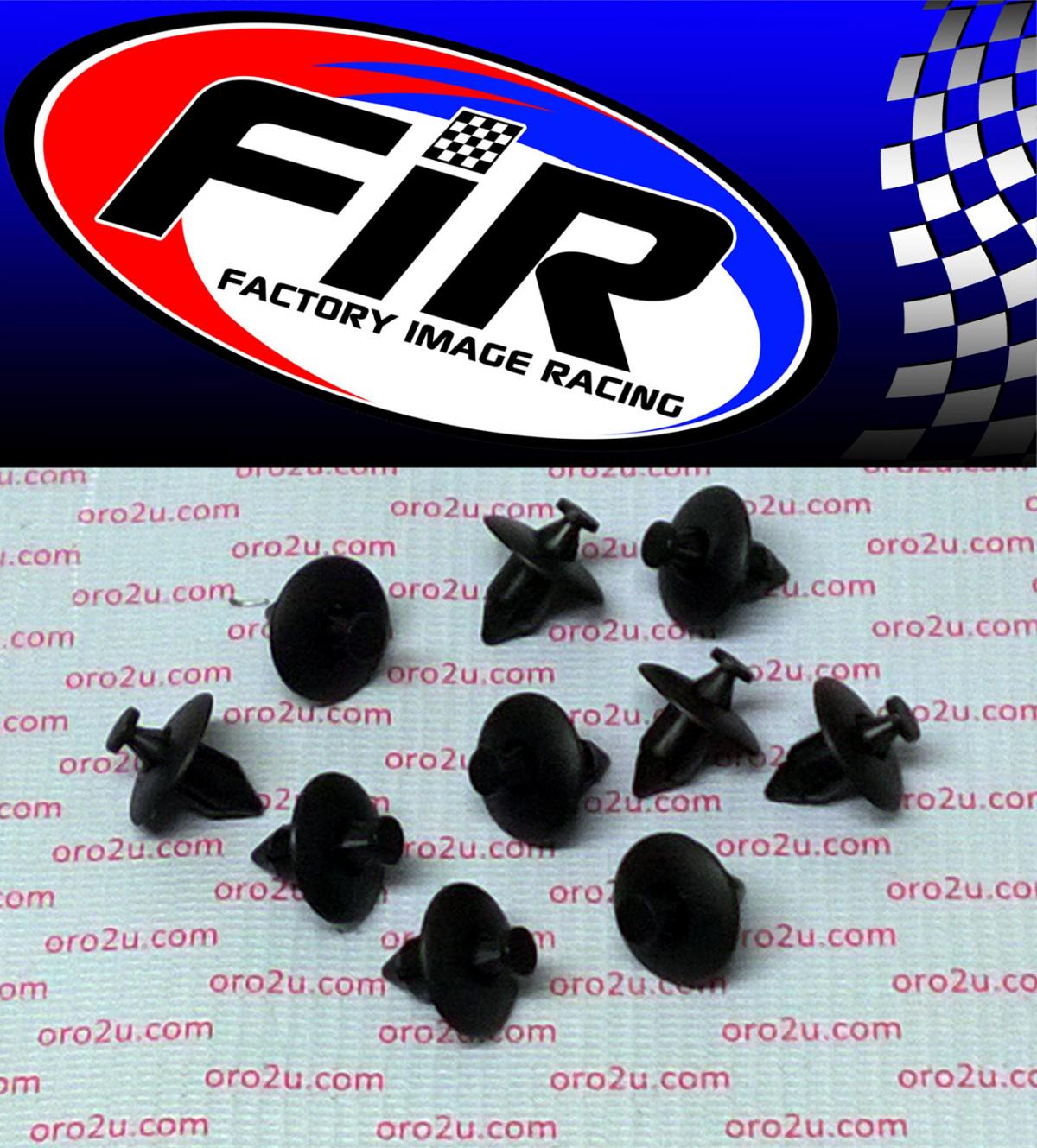 FIR Pack-10 Plastic Center Push Fender Clips Rivets, 8mm X 20mm X 22mm