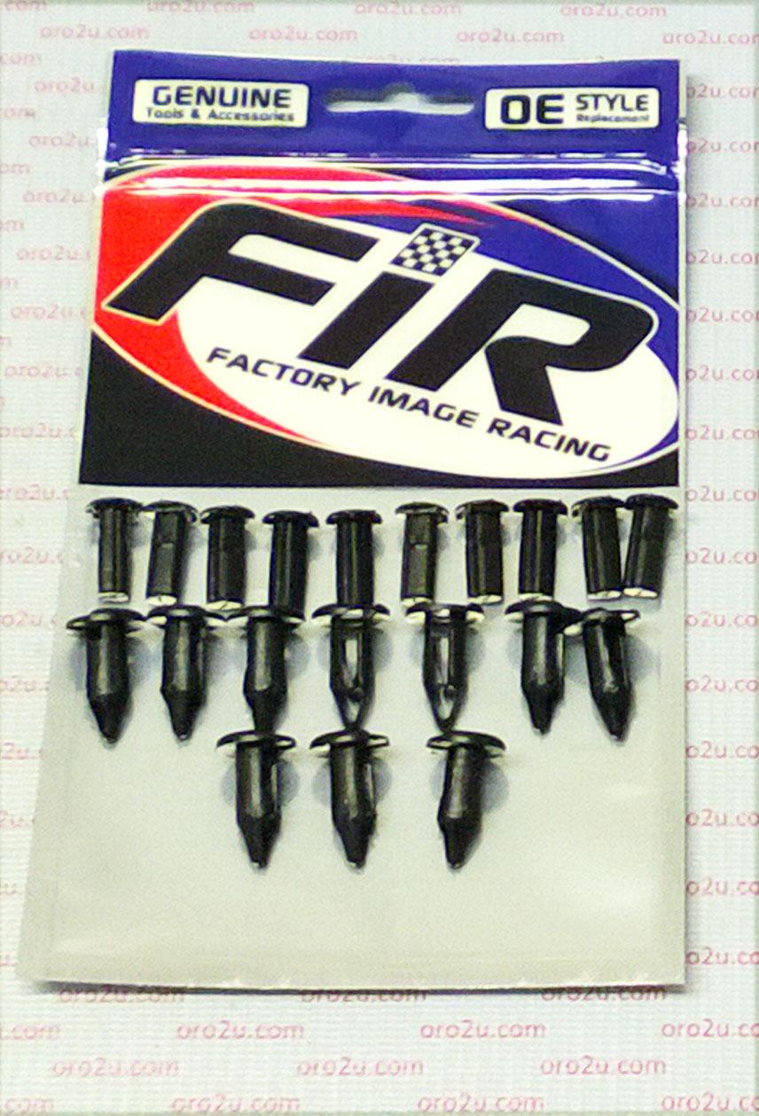 FIR Pack-10 Plastic Center Push Fender Clips Rivets, 8mm X 23mm X 15mm